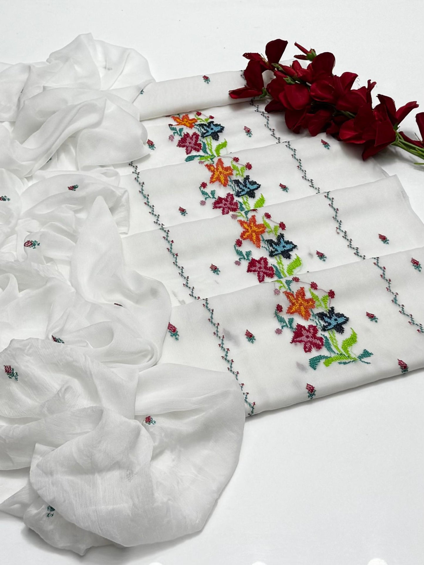 Bamber Chiffon Cross Stitch 2 PC Unstitched