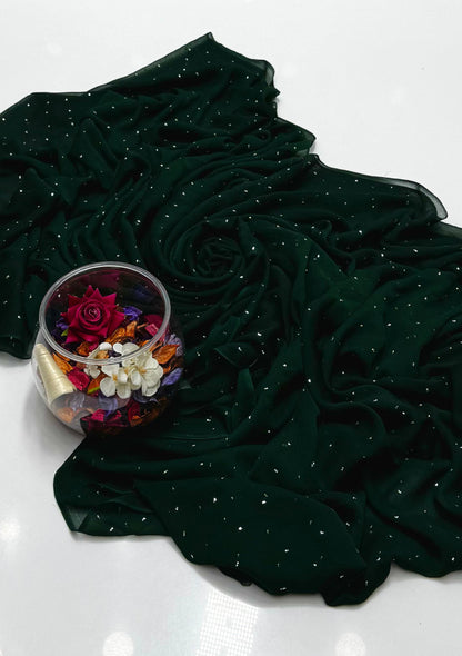 Handmade Chatta Mukaish Work 2 PC Soft Crinkle Chiffon Suit Unstitched