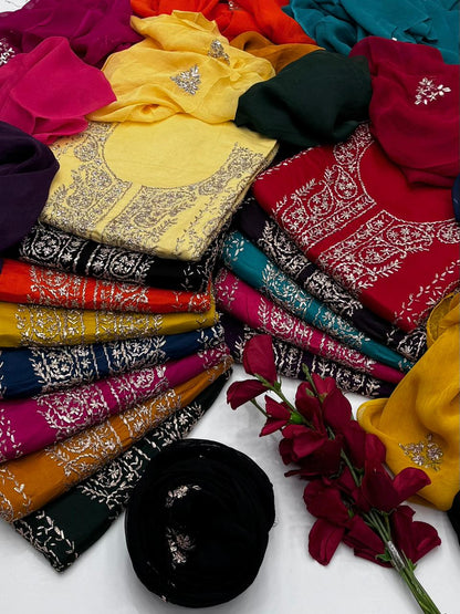 LCD Gota Work Shahi Design GTM Lawn 3 Pc Suit