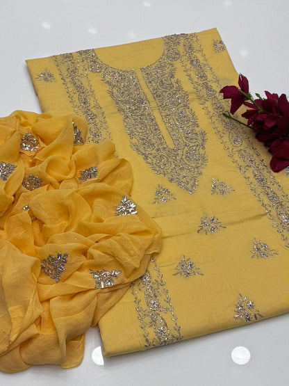 LCD Gota Work Shahi Design GTM Lawn 3 Pc Suit