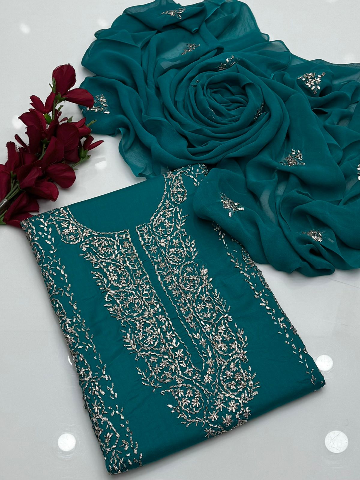 LCD Gota Work Shahi Design GTM Lawn 3 Pc Suit