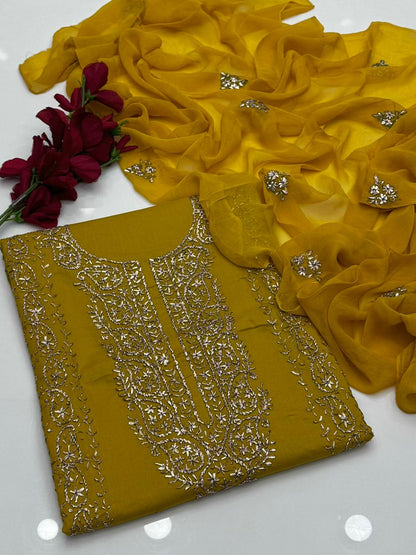 LCD Gota Work Shahi Design GTM Lawn 3 Pc Suit