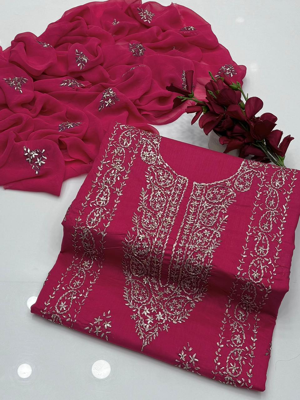 LCD Gota Work Shahi Design GTM Lawn 3 Pc Suit