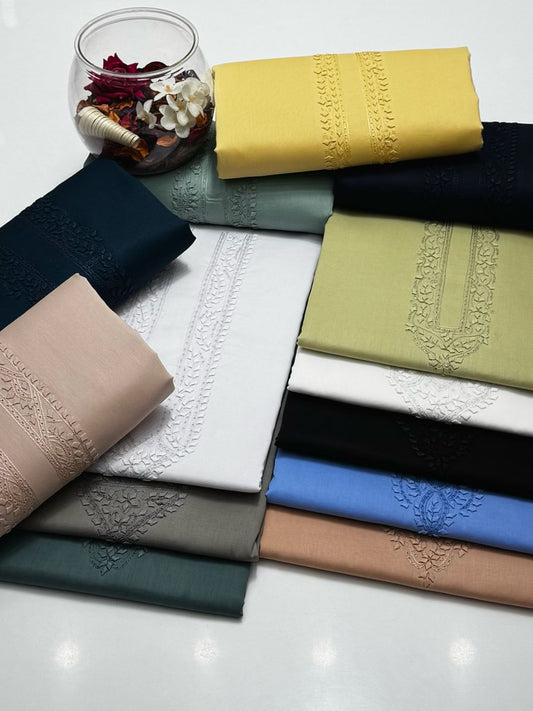 Pure Cotton Gents Summer Collection - Applique Patti Gala work